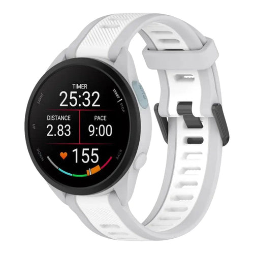 grey-white-garmin-forerunner-570-(42mm)-watch-straps-nz-dual-colour-silicone-watch-bands-aus