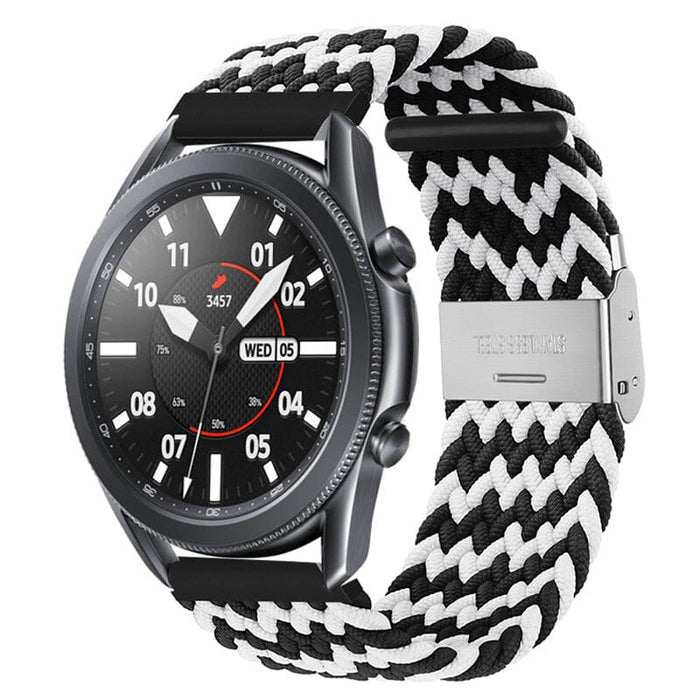 black-white-zig-garmin-vivoactive-3-watch-straps-nz-nylon-braided-loop-watch-bands-aus