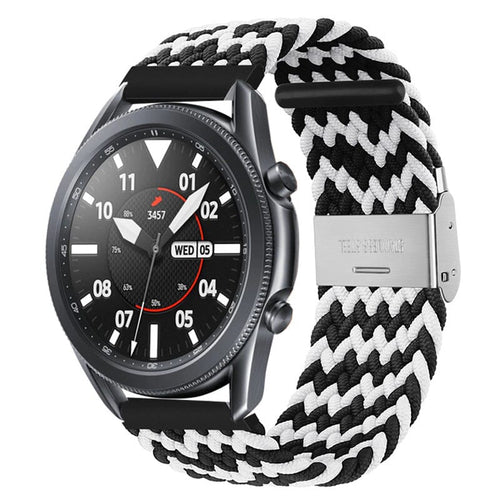 black-white-zig-garmin-forerunner-165-watch-straps-nz-nylon-braided-loop-watch-bands-aus