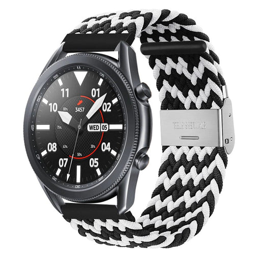 black-white-zig-garmin-forerunner-570-(47mm)-watch-straps-nz-nylon-braided-loop-watch-bands-aus