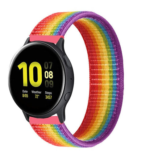 rainbow-xiaomi-amazfit-smart-watch,-smart-watch-2-watch-straps-nz-nylon-sports-loop-watch-bands-aus