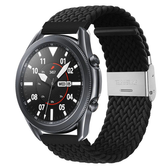 black-garmin-forerunner-165-watch-straps-nz-nylon-braided-loop-watch-bands-aus