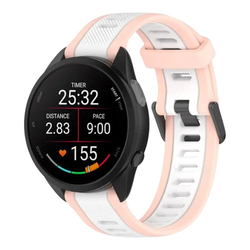 pink-white-garmin-forerunner-570-(42mm)-watch-straps-nz-dual-colour-silicone-watch-bands-aus