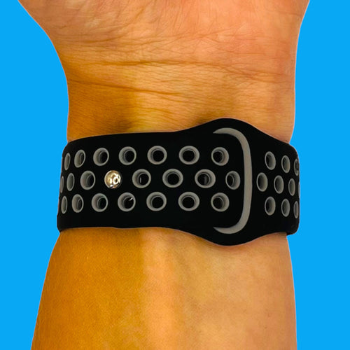 black-grey-garmin-forerunner-165-watch-straps-nz-silicone-sports-watch-bands-aus