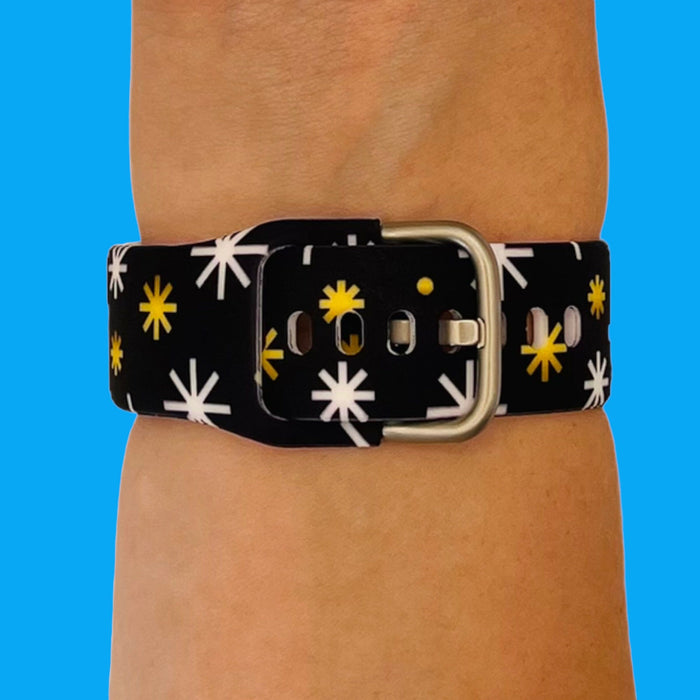 yellow-stars-garmin-forerunner-165-watch-straps-nz-pattern-straps-watch-bands-aus