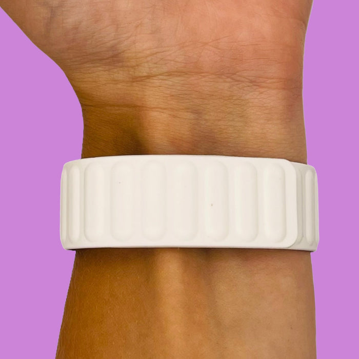 white-garmin-forerunner-165-watch-straps-nz-magnetic-silicone-watch-bands-aus