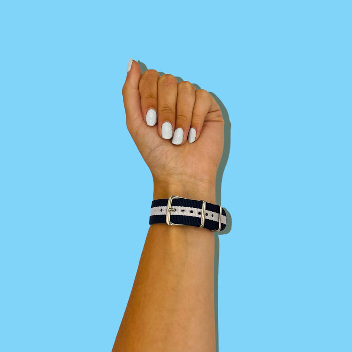 navy-blue-white-ticwatch-e3-watch-straps-nz-nato-nylon-watch-bands-aus
