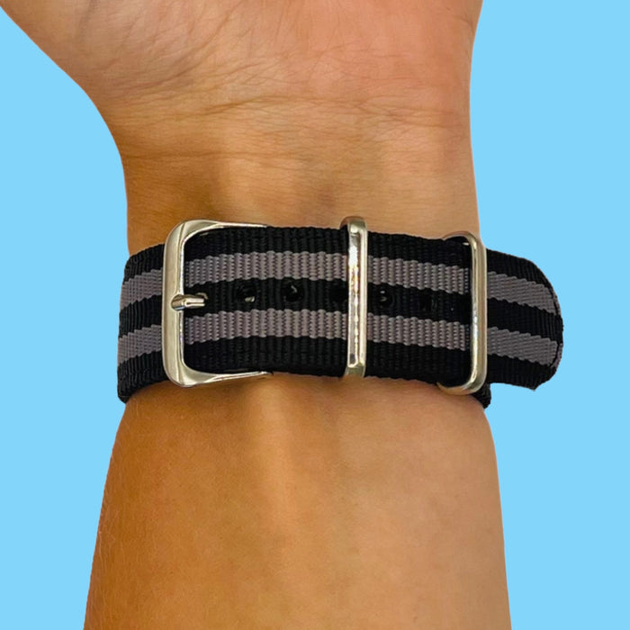 black-grey-polar-grit-x2-pro-watch-straps-nz-nato-nylon-watch-bands-aus