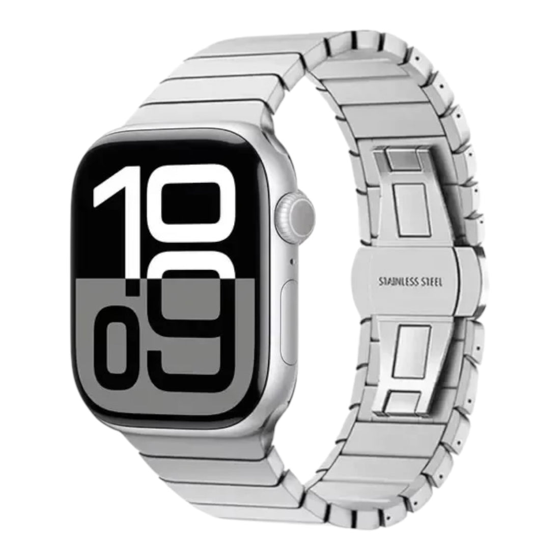 Apple-Watch-Ultra-Titanium-Link-Watch-Straps-Metal-Link-Watch-Bands-Silver