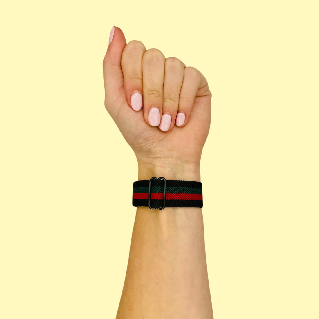 black-red-green-stripe-garmin-venu-sq-watch-straps-nz-braided-loop-flex-watch-bands-aus-996764