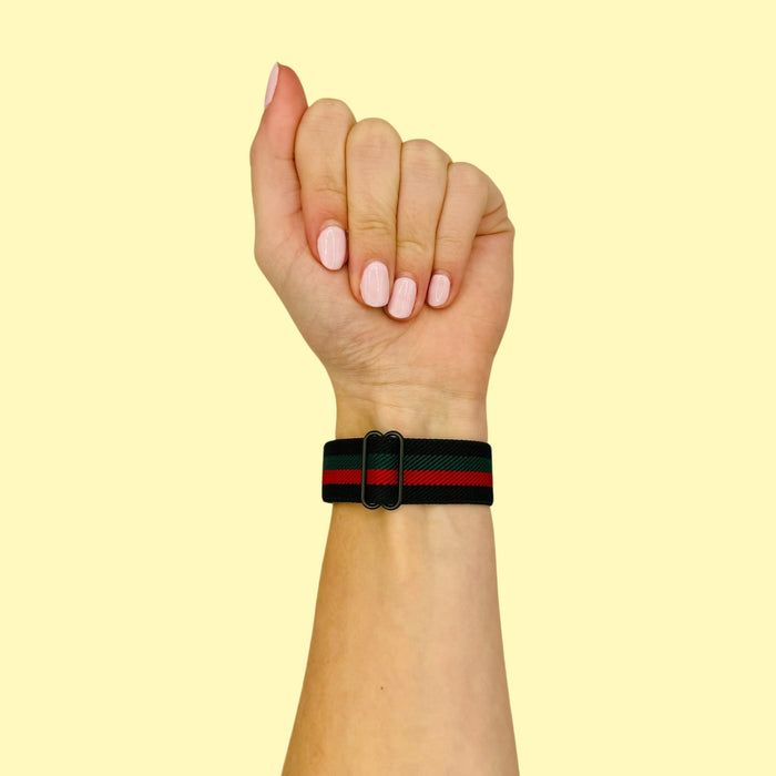 black-red-green-stripe-garmin-approach-s70-(42mm)-watch-straps-nz-braided-loop-flex-watch-bands-aus