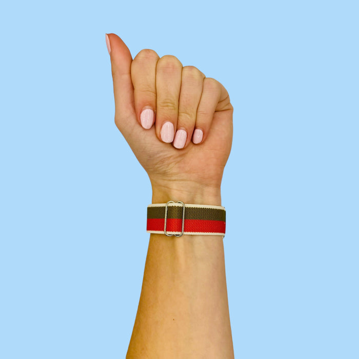 red-brown-white-stripe-coros-20mm-range-watch-straps-nz-braided-loop-flex-watch-bands-aus