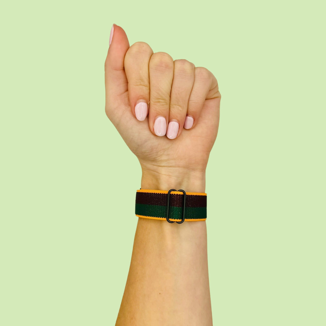 green-brown-orange-stripe-pixbee-kids-4g-video-smart-watch-watch-straps-nz-braided-loop-flex-watch-bands-aus-996725