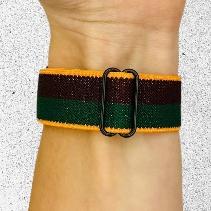 green-brown-orange-stripe-huawei-watch-fit-3-watch-straps-nz-braided-loop-flex-watch-bands-aus