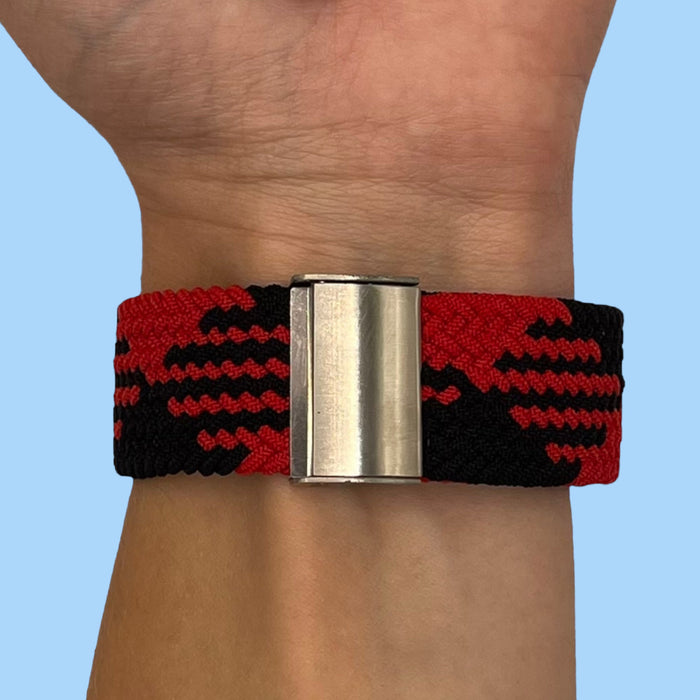 red-white-garmin-vivoactive-3-watch-straps-nz-nylon-braided-loop-watch-bands-aus