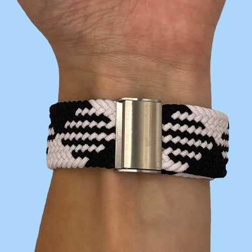 white-black-garmin-forerunner-165-watch-straps-nz-nylon-braided-loop-watch-bands-aus
