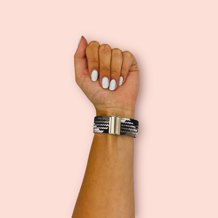 black-grey-white-garmin-descent-mk2s-watch-straps-nz-nylon-braided-loop-watch-bands-aus