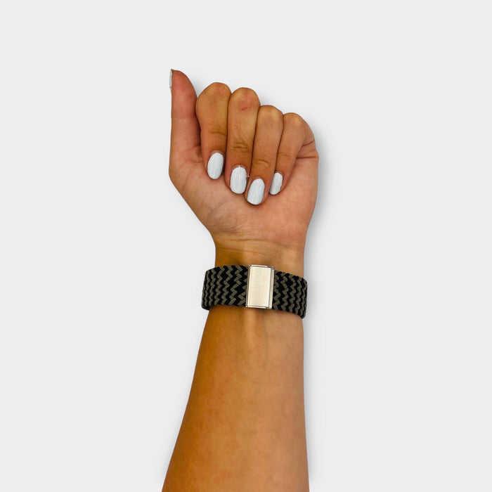 black-green-zig-garmin-approach-s44-watch-straps-nz-nylon-braided-loop-watch-bands-aus