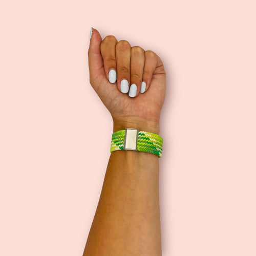 green-white-garmin-vivoactive-3-watch-straps-nz-nylon-braided-loop-watch-bands-aus