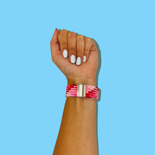 pink-red-white-xiaomi-amazfit-smart-watch,-smart-watch-2-watch-straps-nz-nylon-braided-loop-watch-bands-aus