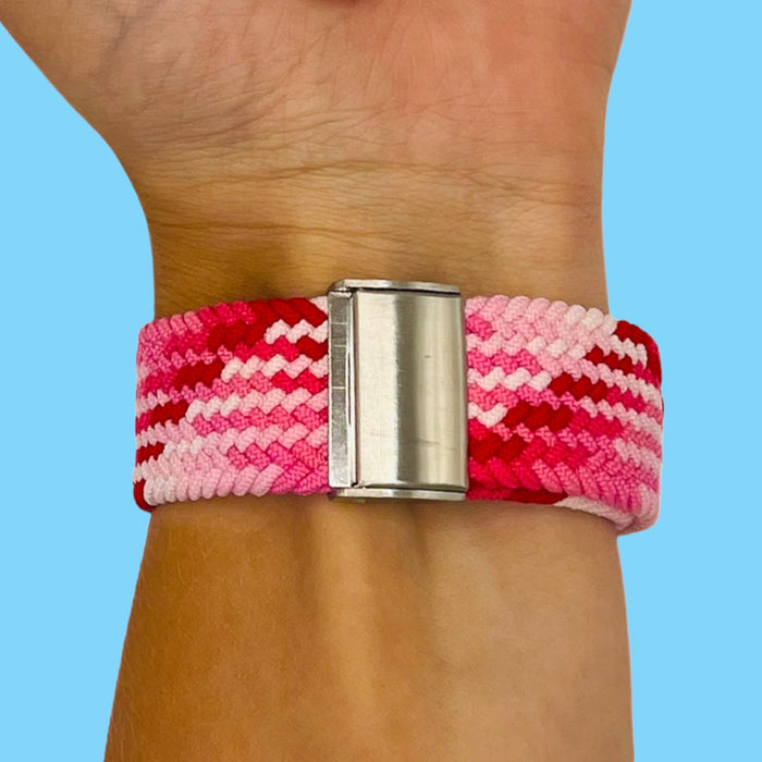 pink-red-white-xiaomi-amazfit-smart-watch,-smart-watch-2-watch-straps-nz-nylon-braided-loop-watch-bands-aus