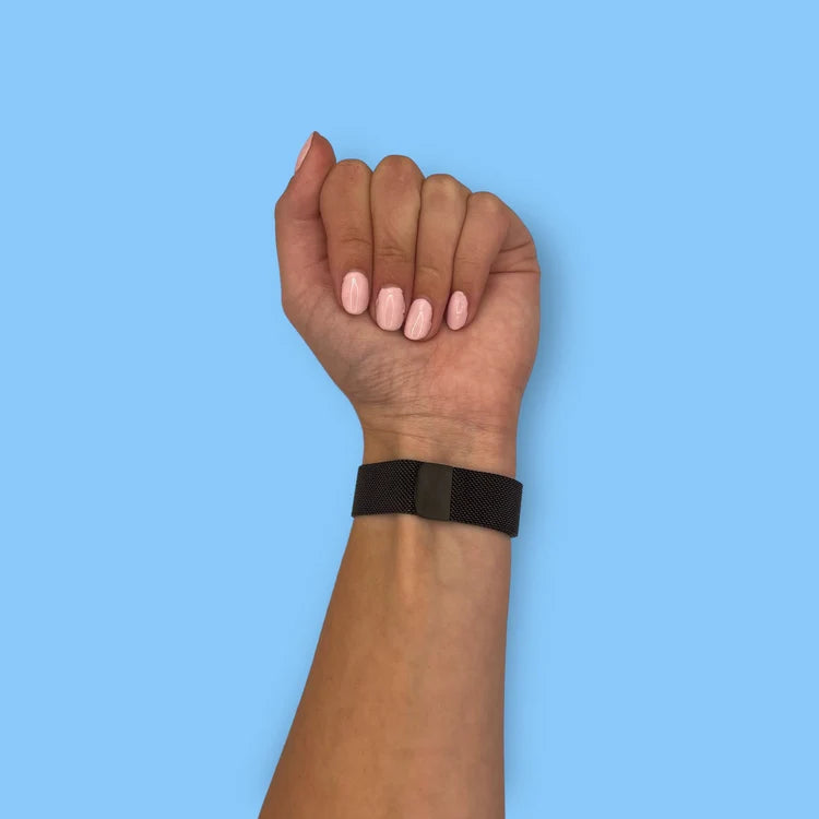 garmin-cirqa-metal-watch-straps-nz-replacement-milanese-woven-mesh-watch-bands-aus-black