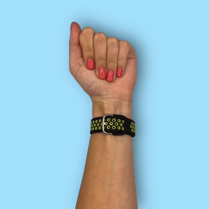 black-and-green-garmin-epix-(gen-2)-watch-straps-nz-silicone-sports-watch-bands-aus