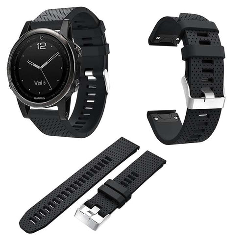 black-garmin-epix-(gen-2)-watch-straps-nz-silicone-watch-bands-aus
