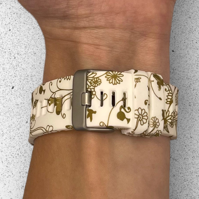 gold-flowers-garmin-fenix-6-watch-straps-nz-pattern-silicone-watch-bands-aus