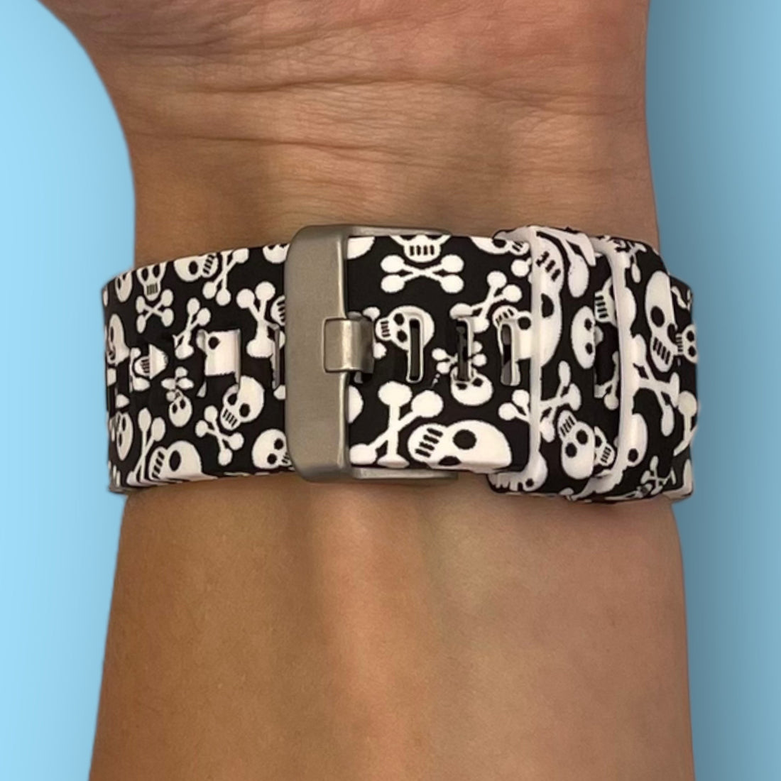 skull-crossbonmes-garmin-epix-pro-(gen-2,-47mm)-watch-straps-nz-pattern-silicone-watch-bands-aus
