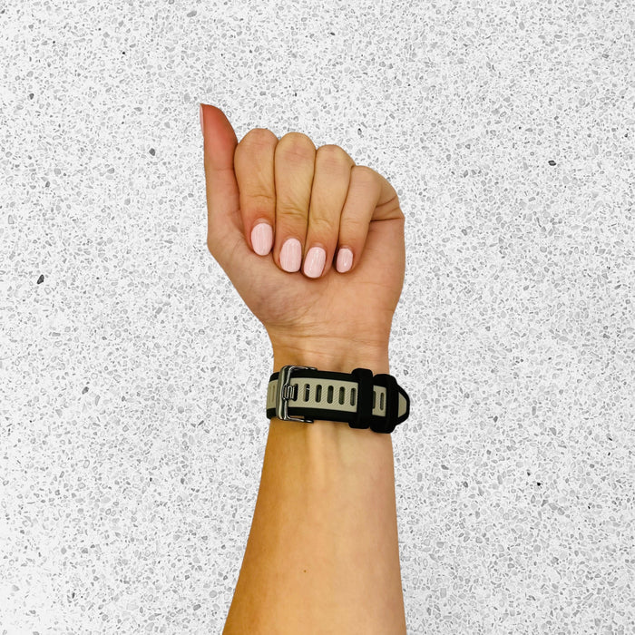 black-grey-polar-vantage-m2-watch-straps-nz-dual-colour-silicone-watch-bands-aus