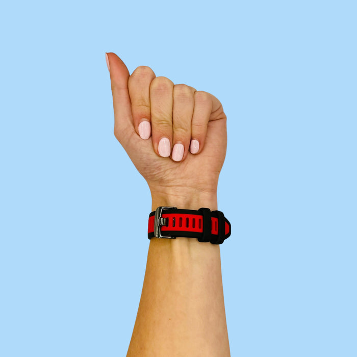 black-red-garmin-20mm-range-watch-straps-nz-dual-colour-silicone-watch-bands-aus