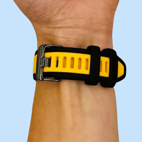 black-yellow-garmin-quatix-3-watch-straps-nz-dual-colour-silicone-watch-bands-aus