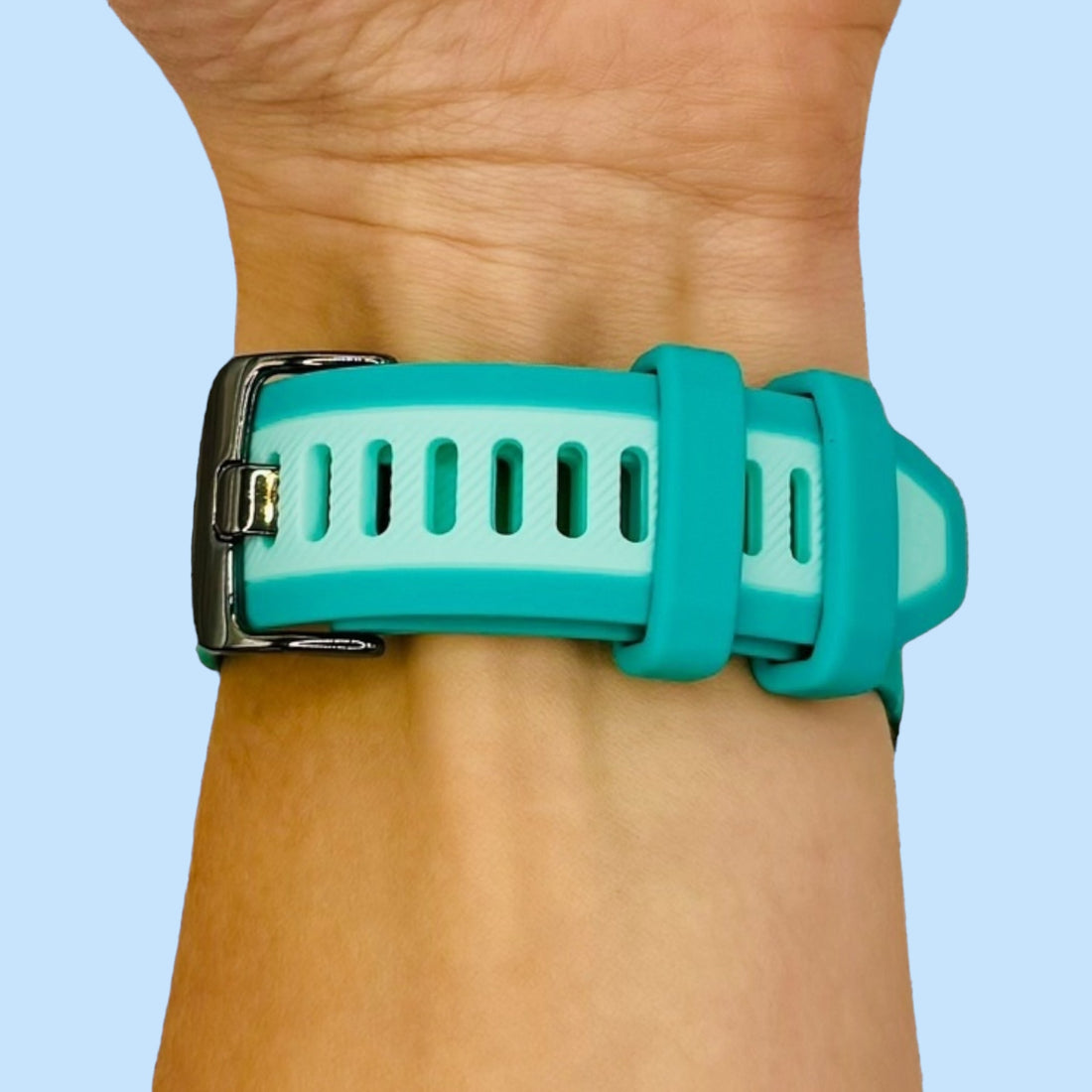 teal-garmin-venu-x1-watch-straps-nz-dual-colour-silicone-watch-bands-aus