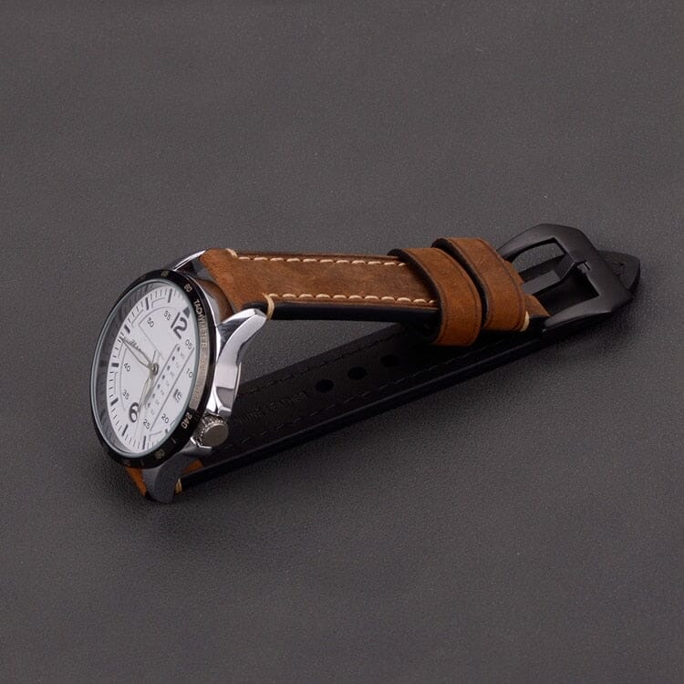 brown-silver-buckle-garmin-forerunner-970-watch-straps-nz-retro-leather-watch-bands-aus