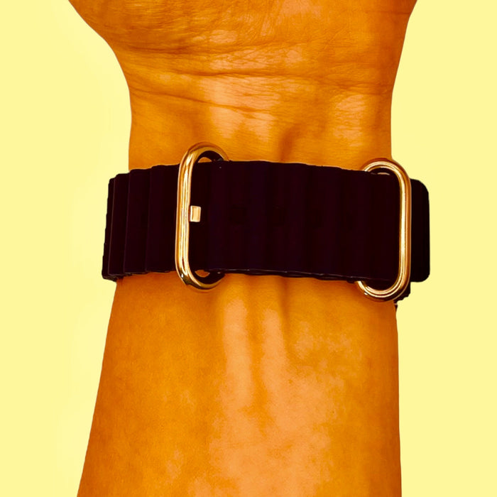 black-ocean-bandsgarmin-forerunner-165-watch-straps-nz-ocean-band-silicone-watch-bands-aus