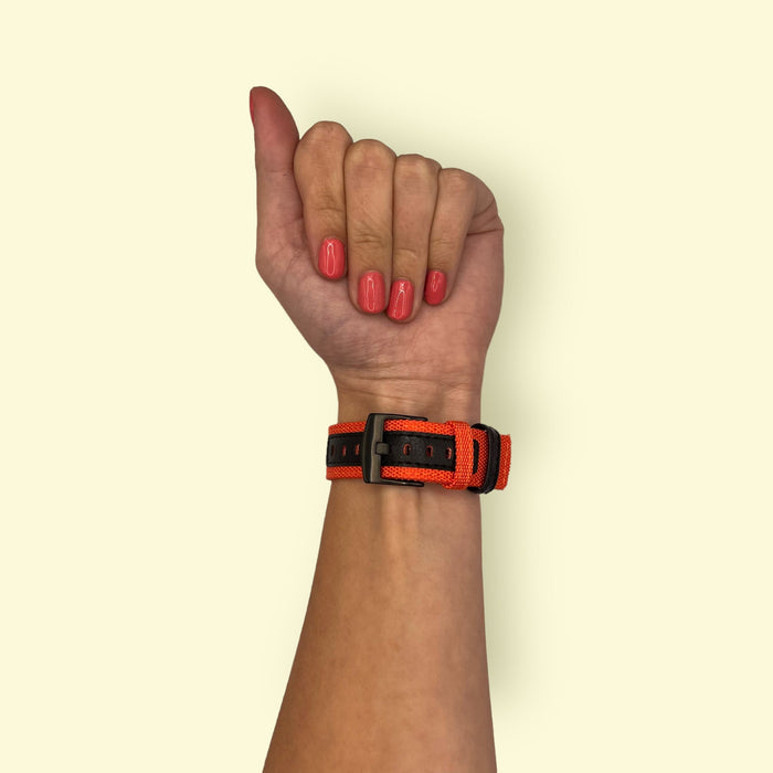 orange-garmin-forerunner-165-watch-straps-nz-nylon-and-leather-watch-bands-aus