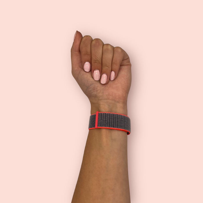 electric-pink-xiaomi-amazfit-smart-watch,-smart-watch-2-watch-straps-nz-nylon-sports-loop-watch-bands-aus