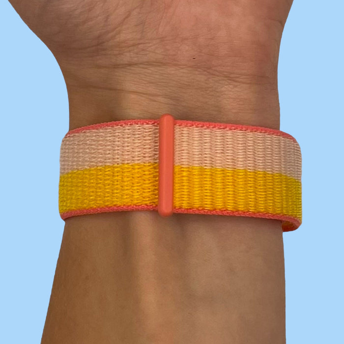 peach-yellow-xiaomi-amazfit-smart-watch,-smart-watch-2-watch-straps-nz-nylon-sports-loop-watch-bands-aus