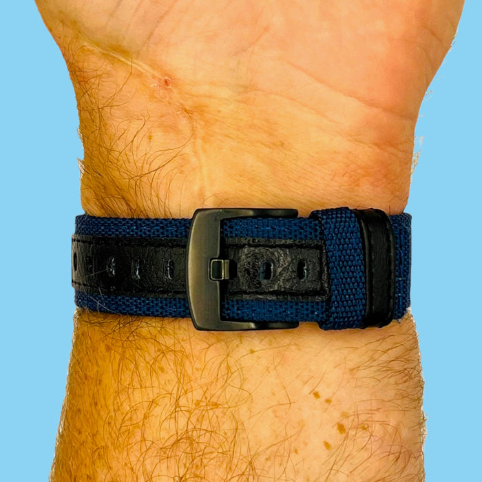 blue-amazfit-22mm-range-watch-straps-nz-nylon-and-leather-watch-bands-aus