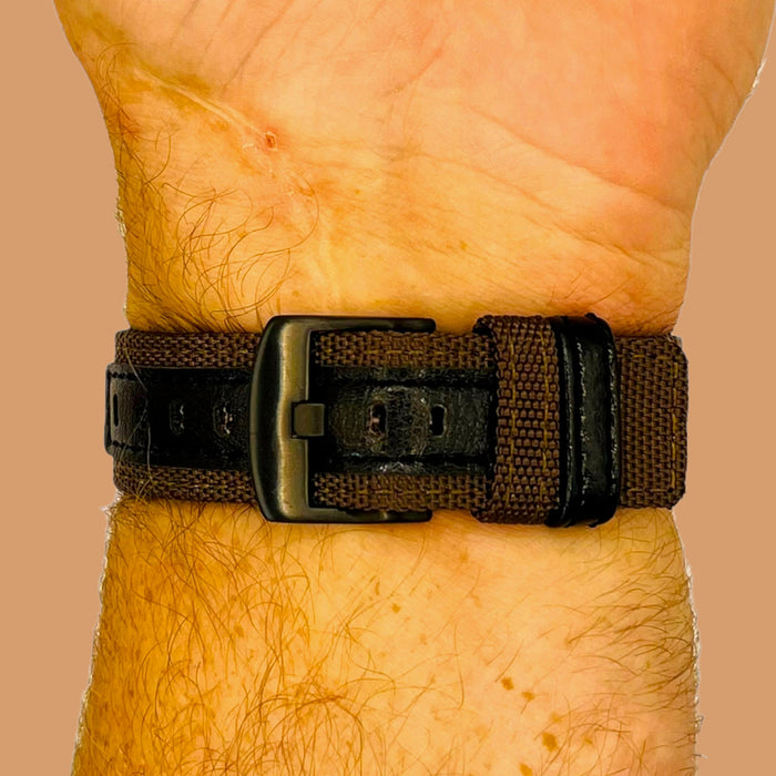 brown-garmin-vivoactive-3-watch-straps-nz-nylon-and-leather-watch-bands-aus