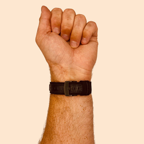 black-garmin-forerunner-165-watch-straps-nz-nylon-and-leather-watch-bands-aus
