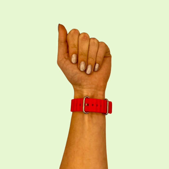 red-ocean-bandsgarmin-forerunner-165-watch-straps-nz-ocean-band-silicone-watch-bands-aus