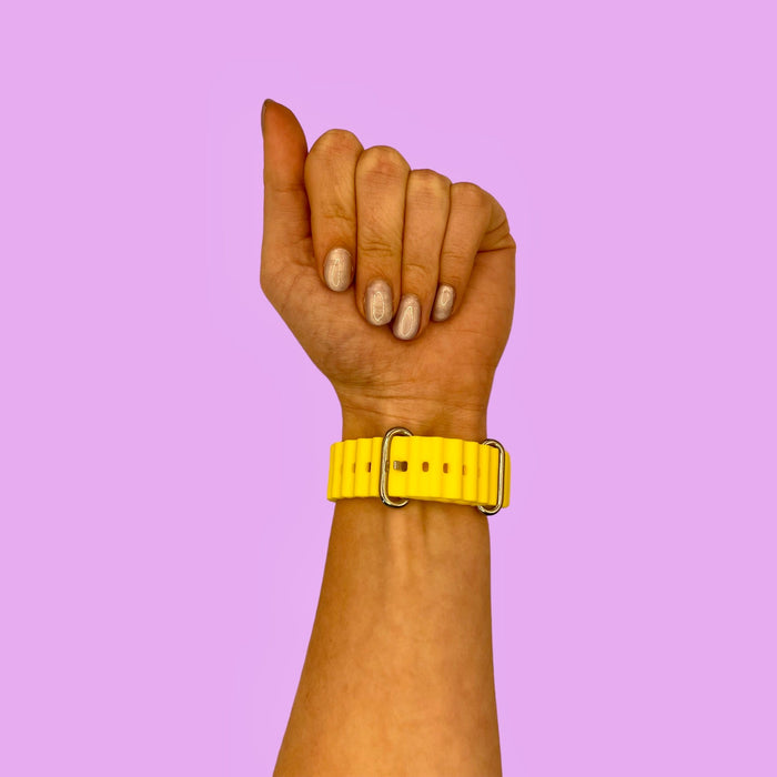 yellow-ocean-bands-garmin-vivomove-3s-watch-straps-nz-ocean-band-silicone-watch-bands-aus