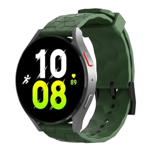 army-green-hex-pattern-samsung-galaxy-watch-8-classic-(46mm)-watch-straps-nz-silicone-football-pattern-watch-bands-aus