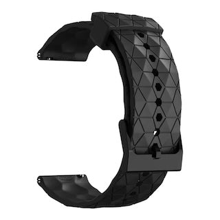 black-hex-patterncoros-20mm-range-watch-straps-nz-silicone-football-pattern-watch-bands-aus