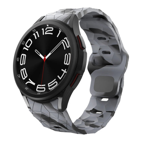 grey-camo-hex-patternsamsung-galaxy-watch-4-(40-44mm)-watch-straps-nz-silicone-football-pattern-watch-bands-aus