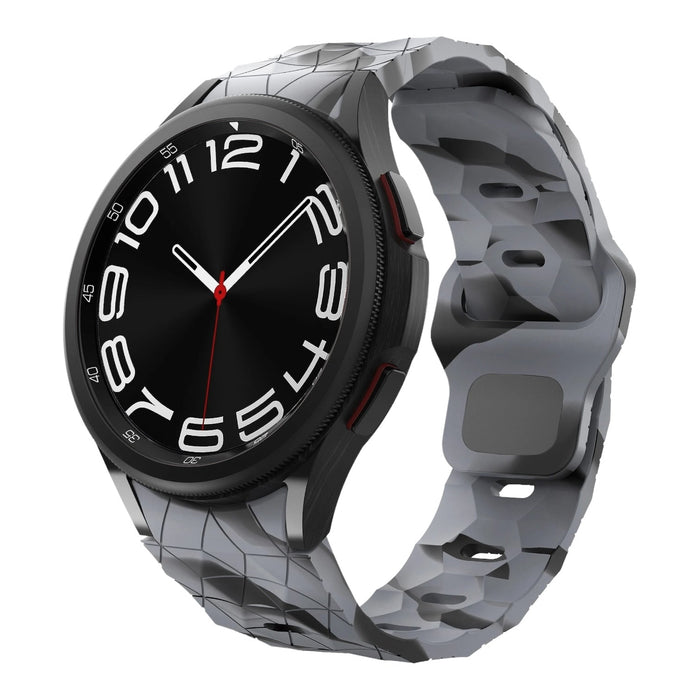grey-camo-hex-patternsamsung-galaxy-watch-5-(40-44mm)-watch-straps-nz-silicone-football-pattern-watch-bands-aus