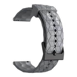 grey-hex-patterngarmin-forerunner-165-watch-straps-nz-silicone-football-pattern-watch-bands-aus