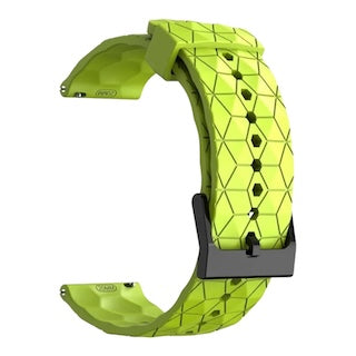 lime-green-hex-patternsamsung-galaxy-watch-active-2-(40mm-44mm)-watch-straps-nz-silicone-football-pattern-watch-bands-aus